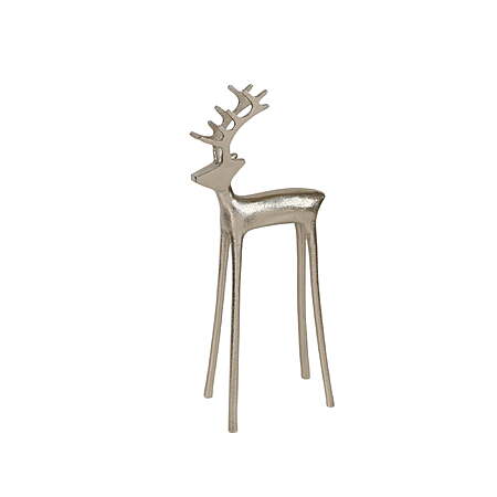 16" Holiday Time Large Silver Reindeer Christmas Tabletop Decoration
