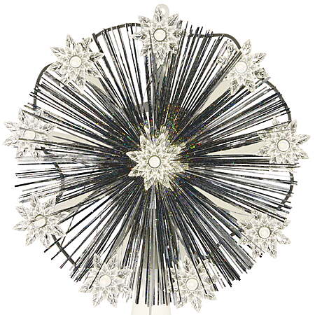 7" Holiday Time LED 9-Point Tinsel Star Christmas Tree Topper (White) $2.41 & More + Free S&H w/ Walmart+ or on $35+