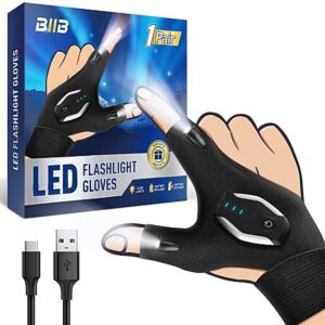 1-Pair BIIB Rechargeable LED Flashlight Gloves (Black) $9.99 + Free Shipping w/ Prime or on $35+