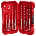 10-Piece Milwaukee SHOCKWAVE Carbide Hammer Drill Bit Set