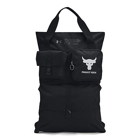 19L Under Armour Project Rock Gym Sack (Black/Mod Grey)
