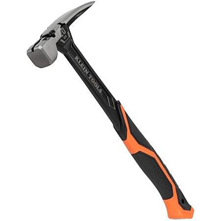 20-Oz Klein Tools Smooth Face Steel Framing Hammer w/ Straight Claw
