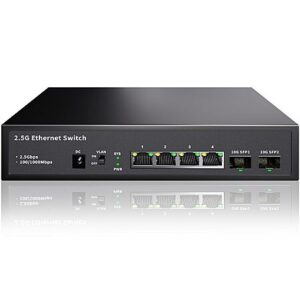 6-Port STEAMEMO Unmanaged 2.5GB Ethernet Switch w/ 2x 10G SFP+