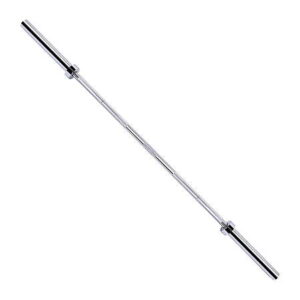 6' Signature Fitness Olympic Weightlifting Straight Barbell w/ 2" Sleeves (Silver)