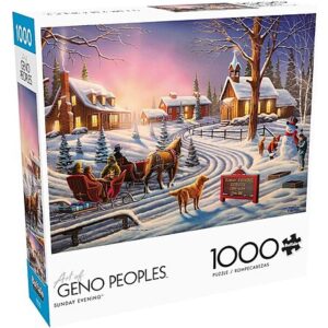 $6.60 | 1000-Piece Buffalo Games Christmas Jigsaw Puzzle (Art of Geno Peoples) at Amazon