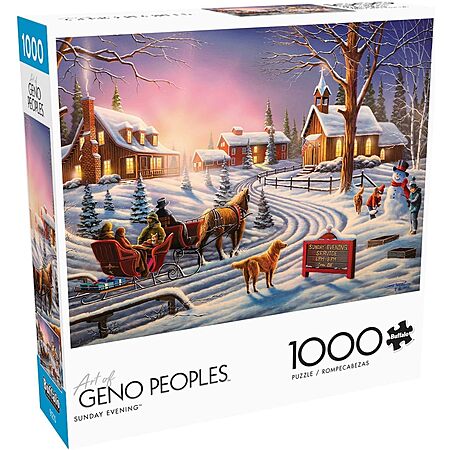 $6.60 | 1000-Piece Buffalo Games Christmas Jigsaw Puzzle (Art of Geno Peoples) at Amazon