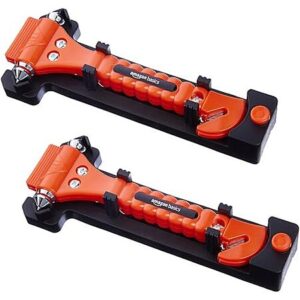 $6.99* | 2-Pack Amazon Basics Emergency Seat Belt Cutter & Window Hammer Tool at Amazon