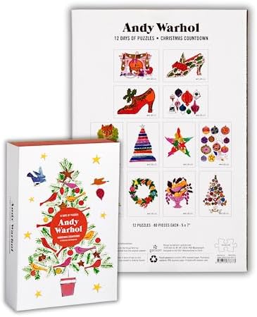 $7.37 | Galison Andy Warhol 12 Days of Jigsaw Puzzles Christmas Countdown at Amazon