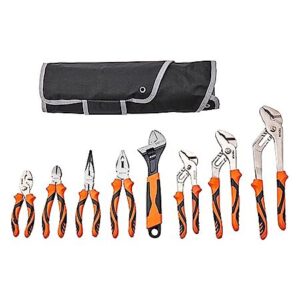 8-Piece Vevor High Carbon Steel Groove/Linesman Adjustable Pliers/Wrench Set