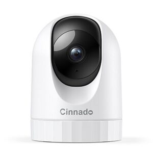 $9.48*:Cinnado 2K 360° Indoor Wi-Fi Security Camera – Pet/Dog/Baby Cam with 2-Way Audio, Night Vision, 24/7 SD Storage, Phone App & Alexa/Google Home (2.4 GHz, D1)