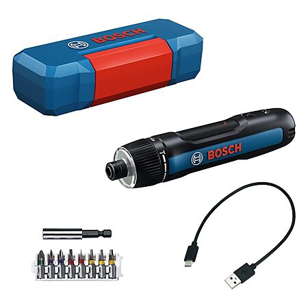 BOSCH GSD4V-35 4V Max USB-C Rechargeable Screwdriver - Compact Design, Dual Activation, Universal Bit Locker, 8 Torque Settings, LED Worklight $69