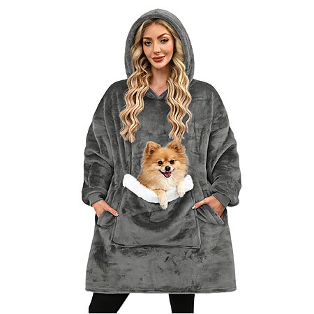 Bupekbee Women's Wearable Hooded Sherpa Blanket Sweatshirt (Various) from $14.99 + Free Shipping w/ Prime or on $35+