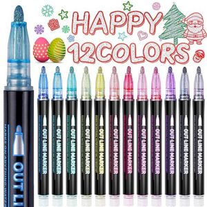 GLOPUS Outline Glitter Markers (Multicolor): 24ct $6.50, 12ct