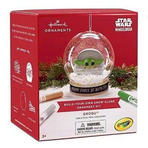Hallmark Crayola Build-Your-Own Snow Globe Christmas Ornament Kit (Grogu)