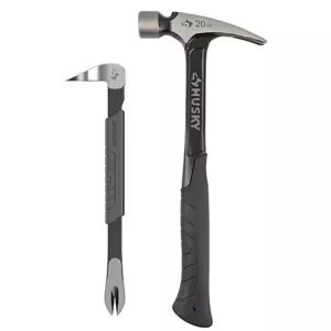 Husky 20-oz. Steel Rip Hammer + 10" Nail Puller Set