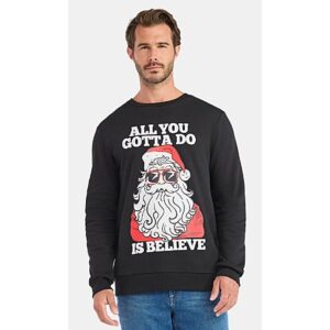 Jolly Knits Mens & Big Men's Holiday Christmas Graphic Sweatshirt $5.97