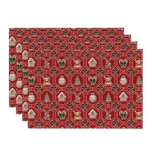 Set of 4 Cloth 12x18 Artoid Mode Xmas Trees Balls Reindeer Christmas Placemats $4.49 + Free Shipping w/ Prime or on $35+
