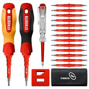 Strebito 30-in-1 1000V Insulated Electrician Magnetic Screwdriver Set