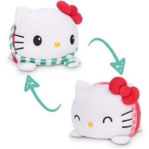 TeeTurtle - The Officially Licensed Reversible Sanrio Plushie - Hello Kitty - Christmas Tree + Snowflake Sweater - Show Your Mood Without Saying a Word! $8.28
