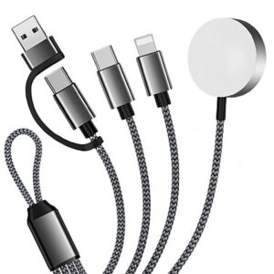 Teilybao 3 in 2 Multi Charging Cable w/ USB-C & USB-A: 4' $5, 1'