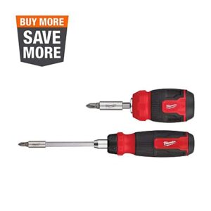 YMMV Milwaukee 14-in-1 Ratcheting Multi-Bit Screwdriver and 8-in-1 Compact Multi-Bit Screwdriver (2-Pack) $16