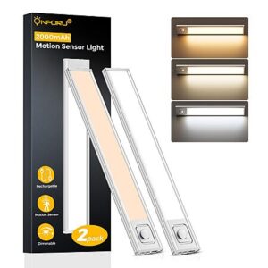 2-Pack 9.8" Onforu Rechargeable Under Cabinet Motion Sensor LED Lights