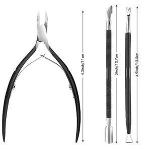 3-Piece XUNXMAS Cuticle Trimmer Set (Black)