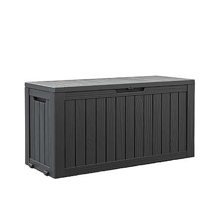 80-Gal Bifanuo Resin Waterproof Outdoor Storage Deck Box (Black or Grey)