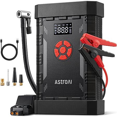 AstroAI A30 Portable 4000A Portable Car Battery Jump Starter & 150PSI Tire Inflator