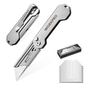 Prime Members: 2-Pack WORKPRO EDC Folding Utility Knife w/ Belt Clip & 10 Blades