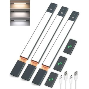 Prime Members: 3-Pk EZVALO 19.7" Under Cabinet Rechargeable Lights w/ 3 Batteries