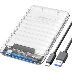 Prime Members: ORICO USB-C to SATA III 2.5" Clear Drive Enclosure Case