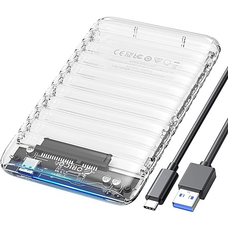 Prime Members: ORICO USB-C to SATA III 2.5" Clear Drive Enclosure Case