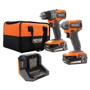 RIDGID 18V SubCompact Brushless Drill/Driver, Impact Driver w/ 2x 2Ah Batteries & More