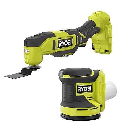 RYOBI ONE+ 18V Cordless Multi-Tool + RYOBI 5" Random Orbit Sander (Tools Only)