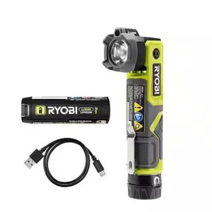 RYOBI Pivoting Rechargeable 625-Lumen Head Flashlight w/ 3.0Ah & 2.0Ah Batteries