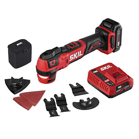 SKIL OS592702 PWR Core 12V Brushless Oscillating Multi Tool Kit with 2.0 Ah Battery and PWR Jump Charger 2 Amps $49