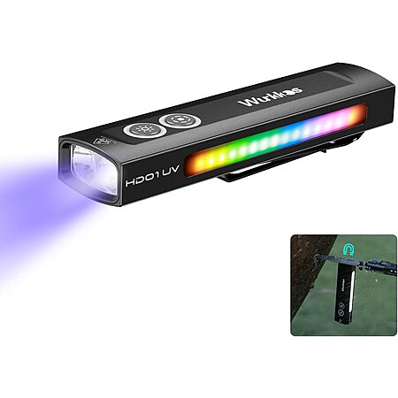 Wurkkos HD01UV ‎1200 Lumen Multifunctional EDC Flashlight w/ 365nm UV Light