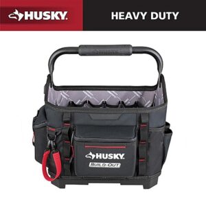 14" Husky Build-Out Heavy Duty Zippered Tool Bag/Tote w/ Handle
