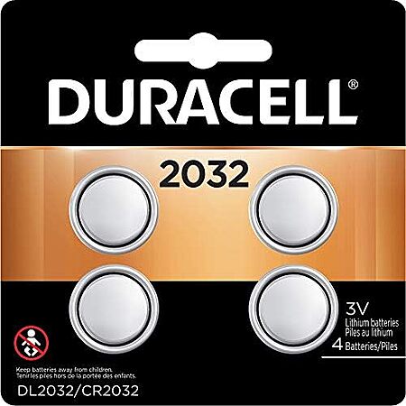 4-Ct Duracell 2032 3V Lithium Battery: 2-Pk $8, 1-Pk