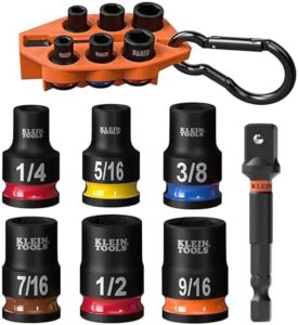 7-Pc Klein Tools SAE Grab-And-Go Impact Socket Set