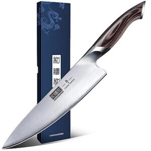 HOSHANHO Kitchen Knife in Japanese High Carbon Steel, Professional High-Class Chef's Knife 8 inch, Non-slip Ultra Sharp Cooking Knives with Ergonomic Handle $28.46