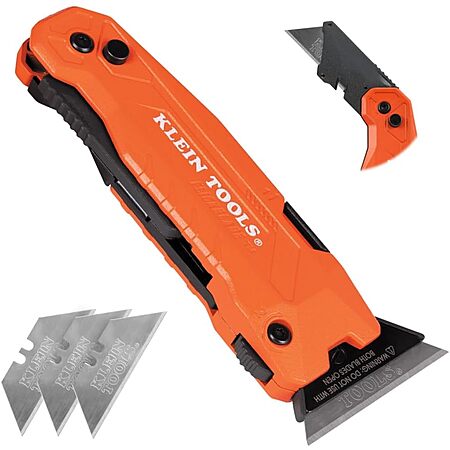 Klein Tools 2-in-1 FLICKBLADE Utility Knife Scraper w/ Blade Storage