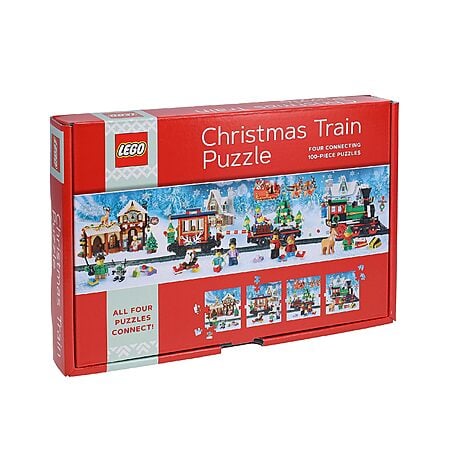 LEGO Christmas Train Jigsaw Puzzle w/ Four Connecting 100-Piece Puzzles $10.60 + Free Shipping w/ Prime or on $35+