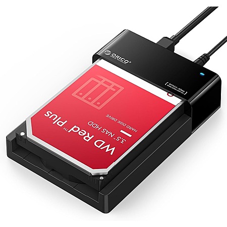 Orico External USB 3.0 to SATA Hard Drive Docking Station (for 2.5"/3.5" Drives, up to 24TB)
