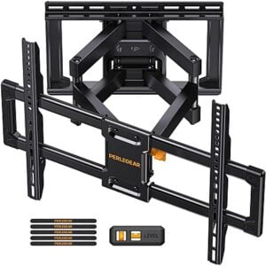 Perlegear Full Motion TV Wall Mount for 42-90" TVs (Holds up to 132-lbs)