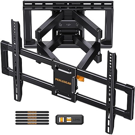 Perlegear Full Motion TV Wall Mount for 42-90" TVs (Holds up to 132-lbs)