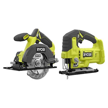 Ryobi One+ 18V 5-1/2" Circular Saw & Jig Saw Tool Combo Kit (Tools Only)