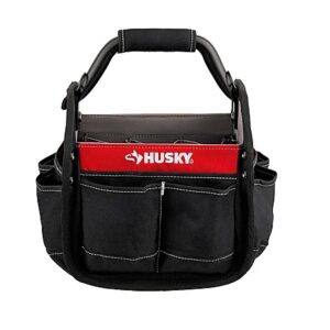 Select Home Depot Stores: 10" Husky 15 Pocket Open Top Tool Bag (Black/Red)