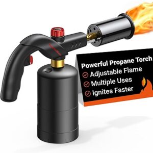 ThermoMaven Propane Torch w/ Adjustable Flame (Black)